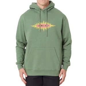 Volcom Men's Nu Sun FIR Green Long Sleeve Pullover Hoodie (FIR) - Picture 1 of 5