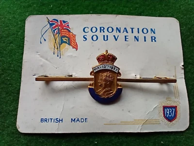 May 1937 Commemorative Coronation Souvenir Pin / Badge / Brooch KING GEORGE VI - Image 1 of 4