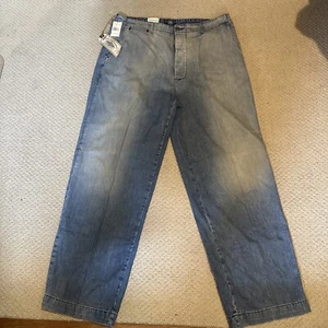 Polo vintage Ralph Lauren Dungaree pantaloni militari stile sbiancato al sole taglia 38-32#1 - Foto 1 di 9