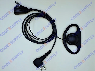 D Style Ear Piece Lapel Microphone Push To Talk Button to Replace Motorola 56517 - Image 1 of 4