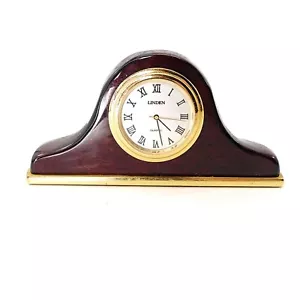 Vintage Miniature Linden Mantle Clock WORKS 4.25" - Picture 1 of 7