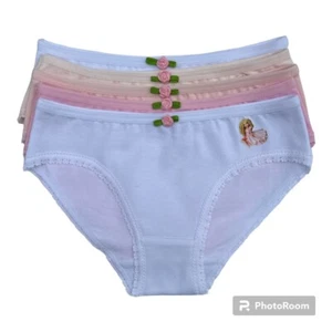 DaVi Little Girls Bikini Underwear Tagless Cotton Penties Barbie Doll 5 pack - Picture 1 of 7