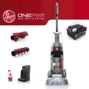New, Hoover ONEPWR SmartWash Cordless Upright Carpet Cleaner, Battery + Charger - Picture 1 of 8