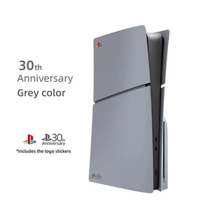 Graue Ersatzhülle für PS5 Slim - PlayStation Modell 30th Anniversary - Bild 1 von 4