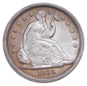 1838 Seated Liberty Dime - Large Stars *5525 - Picture 1 of 3