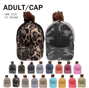 Ponycap Messy High Bun Ponytail Adjustable Mesh Trucker Baseball Cap Hat US - Picture 1 of 9