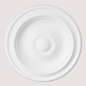 Deckenrosette Polyurethanharz - konzentrischer Kreis modern 'Luna Luxe' Durchmesser 25 cm - Bild 1 von 5