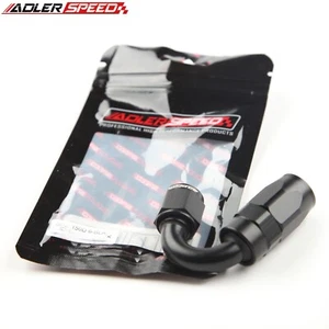 ADLERSPEED 150 Degree -6AN AN6 Hose End Fitting Swivel Fuel Oil Adapter Black US - Picture 1 of 6