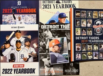 DETROIT TIGERS 2019-2023 MLB TEAM YEARBOOK SET OF 5 WORLD SERIES MIGUEL CABRERA - Image 1 of 4