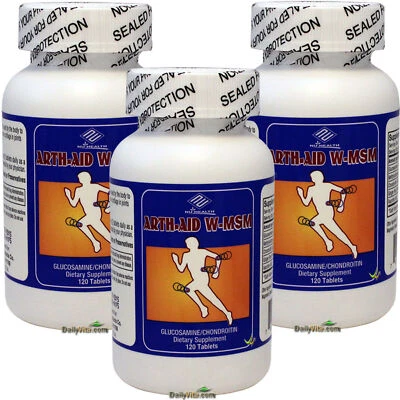 3 x Glucosamina Condroitina MSM Arth-Rid Salud Articular 120 Tab 6 Meses de Suministro Foto 1 de 4
