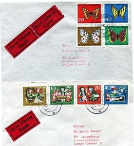 5  Belege - Eilboten -  BRD - aus 1962  -  ( 25750 ) - Bild 1 von 2