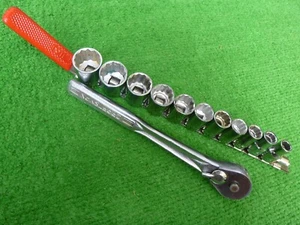VINTAGE CRAFTSMAN SOCKET SET / 1/2" DRIVE / 12 PTS, 44985 WRENCH & RAIL - LOT OF - Picture 1 of 24