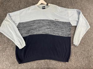 Enyce Sweater Mens 2XL Blue Striped Vintage Pullover 90s XXL Long Sleeve N76 - Picture 1 of 9