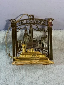 Weihnachtsschmuck Messing Cincinnati Tall Stacks 1995 Dampfschiff EX8402 - Bild 1 von 4