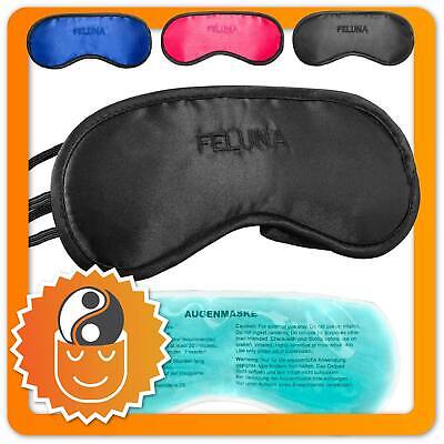 Feluna Premium Schlafmaske & Kühlkissen; Augenmaske Schlafbrille Aus Satin-Seide • 7.95€