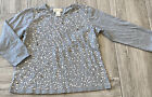 Susan Bristol Sequence Long Sleeve T-Shirt Size Large