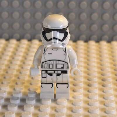 LEGO Star Wars Minifigure First Order Stormtrooper Rounded Mouth Pattern sw0667 - Image 1 of 4