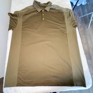 Nike Golf Shirt Mens XXL Green Dri-FIT Vertical Mesh Polo Athletic Active - Picture 1 of 9