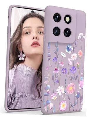 Funda para Motorola, Niñas Mujeres Floral Silicona Líquida Moto Edge 2025 Colorida Foto 1 de 4