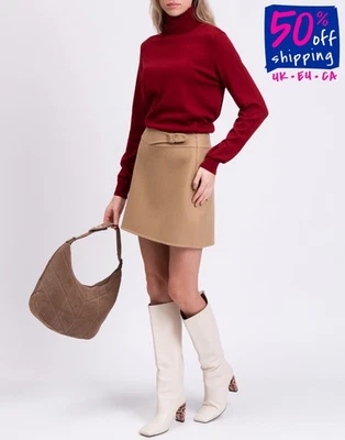 RRP €230 K-WAY Wool Jumper Size M Lightweight Knit Logo High Neck - Image 1 of 4