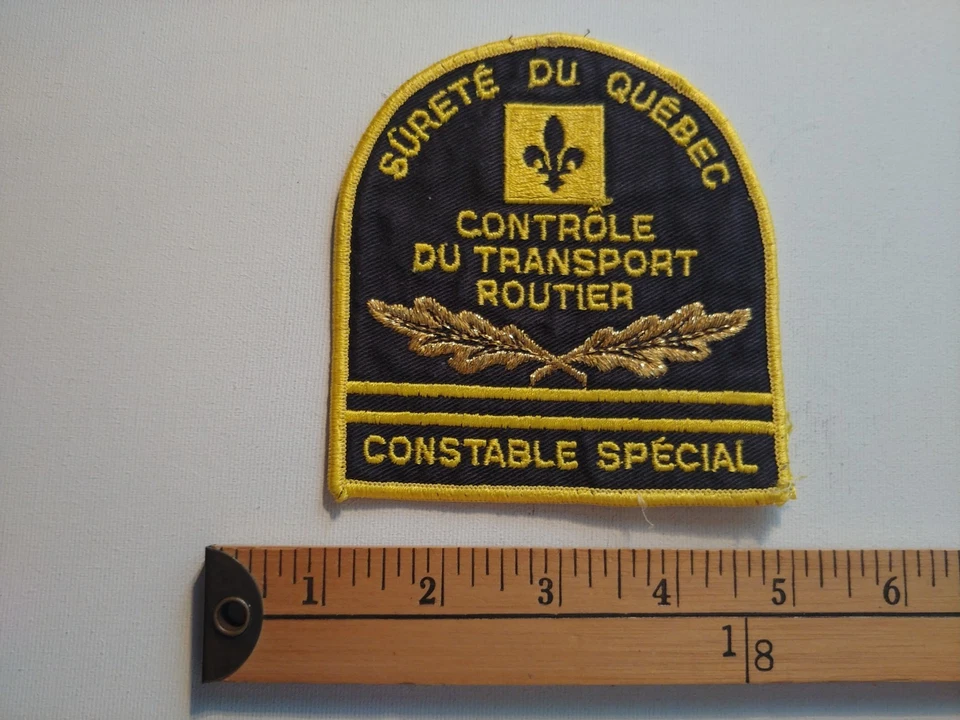 *PARCHE DE TRANSPORTE DE POLICÍA OFICIAL DE QUEBEC PATRULLA DE CARRETERAS DE COLECCIÓN ESCUDO ECUSSON * Foto 1 de 1