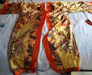 Satinlike Robe New Never Worn Autumn Colors One Size Fits All - Picture 1 of 7