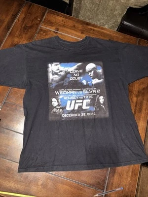 Vintage UFC 168 2013 T-Shirt Weidman Vs Silva 2 Ronda Rousey Mma Las Vegas NV - Image 1 of 4
