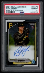 2024 ROOKIE AUTOGRAPH Paul Skenes Rookie Auto PSA 10 Pittsburgh Pirates #CRAPS - Picture 1 of 3