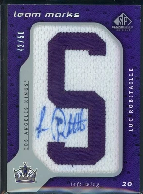 2008-09 SP Game Used Team Marks Autograph #TMLR Luc Robitaille 42/50 - Image 1 of 2