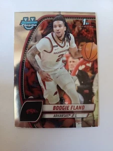 2025 BOWMAN CHROME U BOOGIE FLAND 1ST BOWMAN ARKANSAS RAZORBACKS - Picture 1 of 2