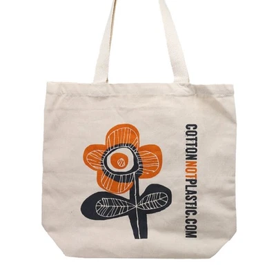 Tote bag woven cotton Not plastic eco gift bag for life shoulder strap-shopper - Image 1 of 4