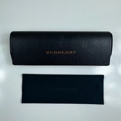 Burberry Pebbled Leather Glasses Case with Cleaning Cloth Magnetic Hardshell - Image 1 of 4