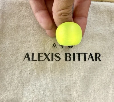 Anillo 100 % auténtico Alexis Bittar raro amarillo neón cúpula/burbuja Foto 1 de 4