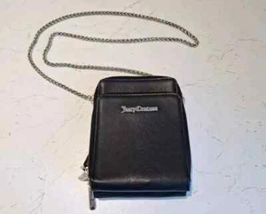 Juicy Couture Black Quilted Leather Cross Body Flight Bag - Picture 1 of 5