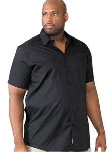 Camisas Para Hombre Negras Sólidas Calidad Verano Vacaciones Informales Manga Corta Camisas P4 - Imagen 1 de 6