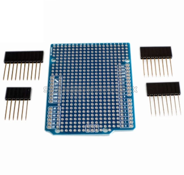 Prototype PCB UNO R3 Shield Board  FR-4 Fiber 2mm+2.54mm Pitch For Arduino - Bild 1 von 1