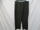 Chicos Womens Dress Pants 1 Pinstriped Black Polyester Blend Wide Leg Flat Front