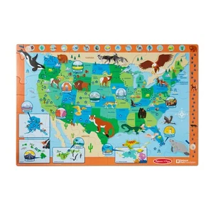 Melissa & Doug National Parks U.S.A. Map Floor Puzzle 45pc Jumbo and Animal Shap - Bild 1 von 4