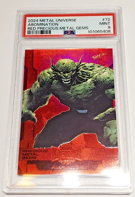 🔴2024 Metal Universe Abomination Red Precious Metal Gems #72 PMG /100 PSA 9 - Image 1 of 4