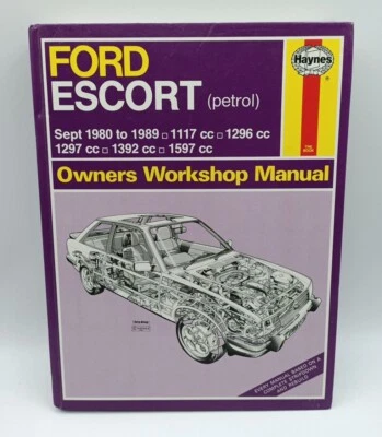 Haynes 686 Ford Escort Petrol 1980 - 1989  1100-1600cc Workshop Manual  - Image 1 of 4