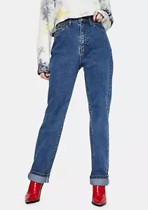 DARK WASH EXTRA LONG STRAIGHT JEANS size US S - Picture 1 of 3