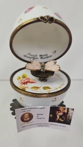 Limoges Porzellan "Romatisches" Musikei - spielt "LIEBESGESCHICHTE" schöner Zustand - Bild 1 von 11