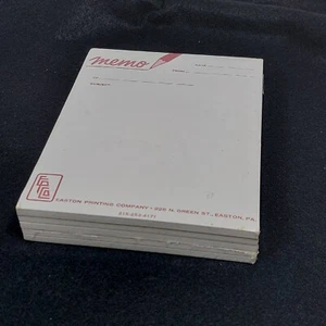 5 Vintage Memo Pads To From Note Book For Messages 5.5” x 7” Easton Printing CO - Picture 1 of 7