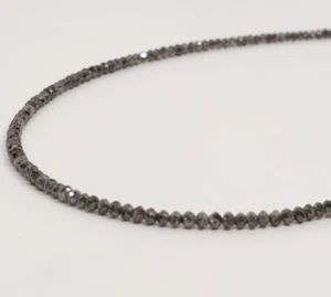 20 Kt Natürliche Graue Diamant Perlen Strang Für Schmuck, Rondelle Grau Diamant Perlen - Bild 1 von 4