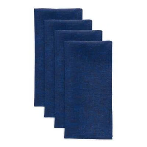 Solino Home Linen Dinner Napkins Set of 4 for Summer Solid Athena 20 x 20 Square - Picture 1 of 89