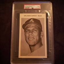 1969 Atlanta Braves Team Issue Orlando Cepeda PSA 9 MINT (Pop 2---None Higher)