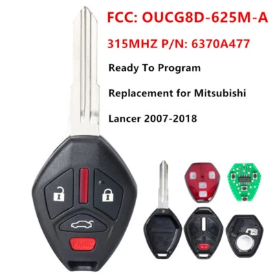 Remote Head Key Fob for 2008-2017 Mitsubishi Lancer 6370A477 OUCG8D-625M-A - Image 1 of 4