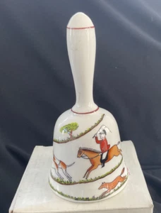 CROWN STAFFORDSHIRE BONE CHINA HUNTING SCENES BELL - Picture 1 of 4