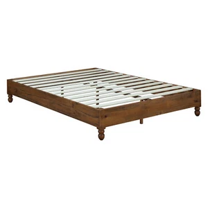MUSEHOMEINC 12 Inch Solid Pine Wood Platform Bed Frame with Wooden Slats, Twin - Picture 1 of 9