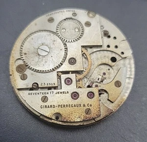 Vintage Mens Girard Perregaux 39mm Pocket Watch Movent For Repairs - Picture 1 of 6